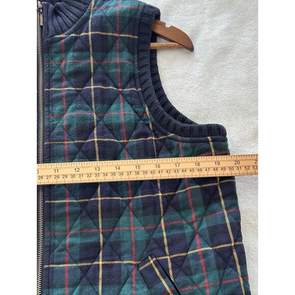 Chaus Sport Womens Vest Large Zip Tartan Plaid Quilted Academia Preppy Vintage - Picture 8 of 9